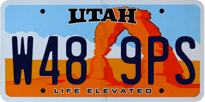 UT license plate W489PS