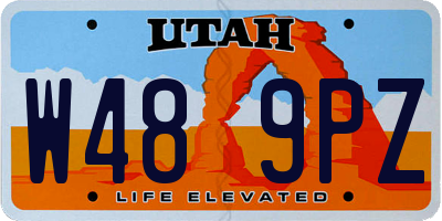 UT license plate W489PZ