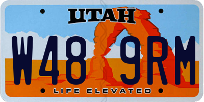 UT license plate W489RM