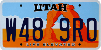 UT license plate W489RO