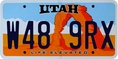 UT license plate W489RX