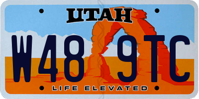 UT license plate W489TC