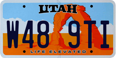 UT license plate W489TI