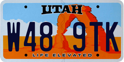 UT license plate W489TK