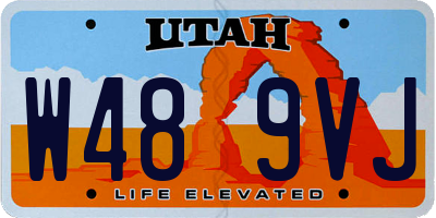 UT license plate W489VJ