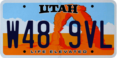 UT license plate W489VL