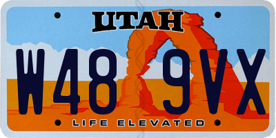 UT license plate W489VX
