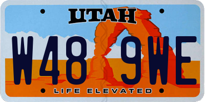 UT license plate W489WE