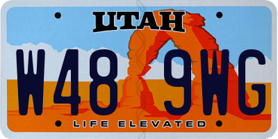 UT license plate W489WG