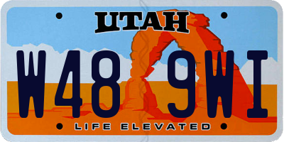 UT license plate W489WI