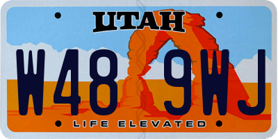 UT license plate W489WJ