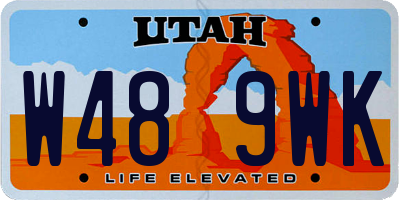 UT license plate W489WK