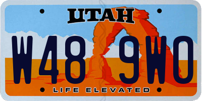 UT license plate W489WO