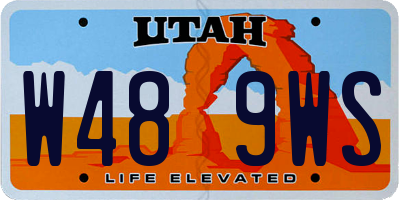 UT license plate W489WS
