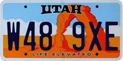 UT license plate W489XE