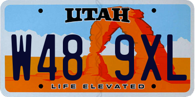 UT license plate W489XL