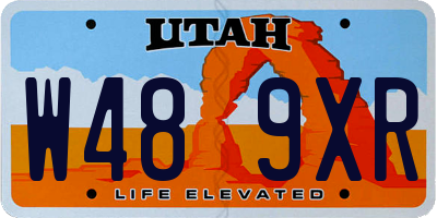 UT license plate W489XR