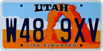 UT license plate W489XV