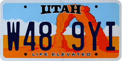 UT license plate W489YI
