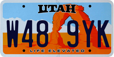 UT license plate W489YK