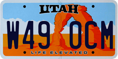 UT license plate W490CM