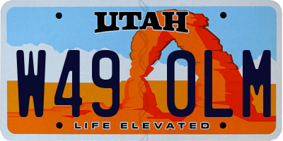 UT license plate W490LM