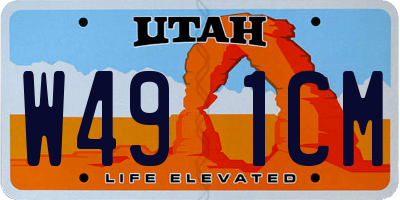 UT license plate W491CM