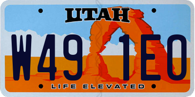 UT license plate W491EO