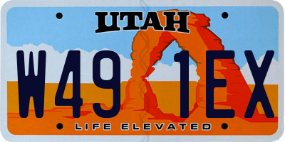 UT license plate W491EX