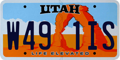 UT license plate W491IS