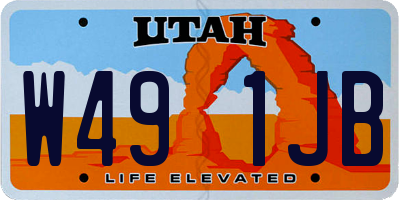 UT license plate W491JB