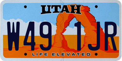 UT license plate W491JR