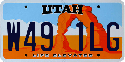UT license plate W491LG