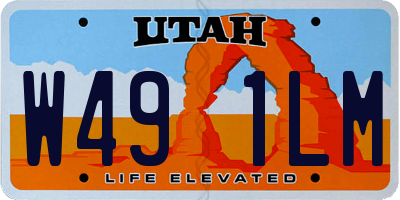 UT license plate W491LM