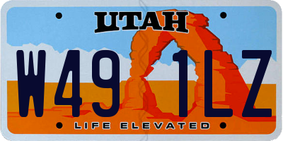 UT license plate W491LZ