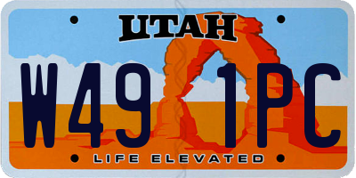 UT license plate W491PC