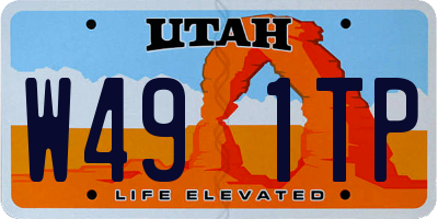 UT license plate W491TP