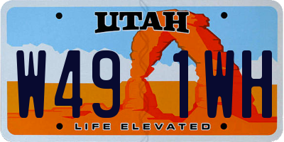 UT license plate W491WH