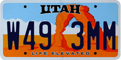 UT license plate W493MM