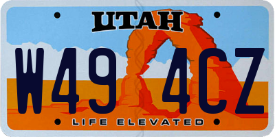 UT license plate W494CZ