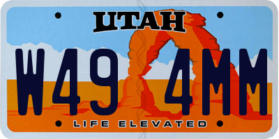 UT license plate W494MM