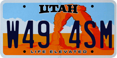 UT license plate W494SM