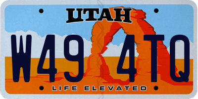UT license plate W494TQ