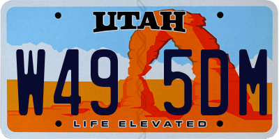 UT license plate W495DM