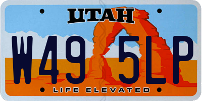UT license plate W495LP