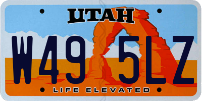 UT license plate W495LZ