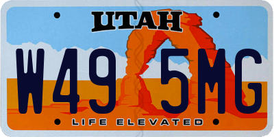 UT license plate W495MG