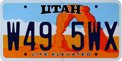 UT license plate W495WX