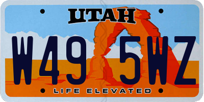 UT license plate W495WZ