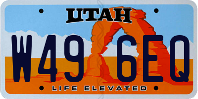 UT license plate W496EQ